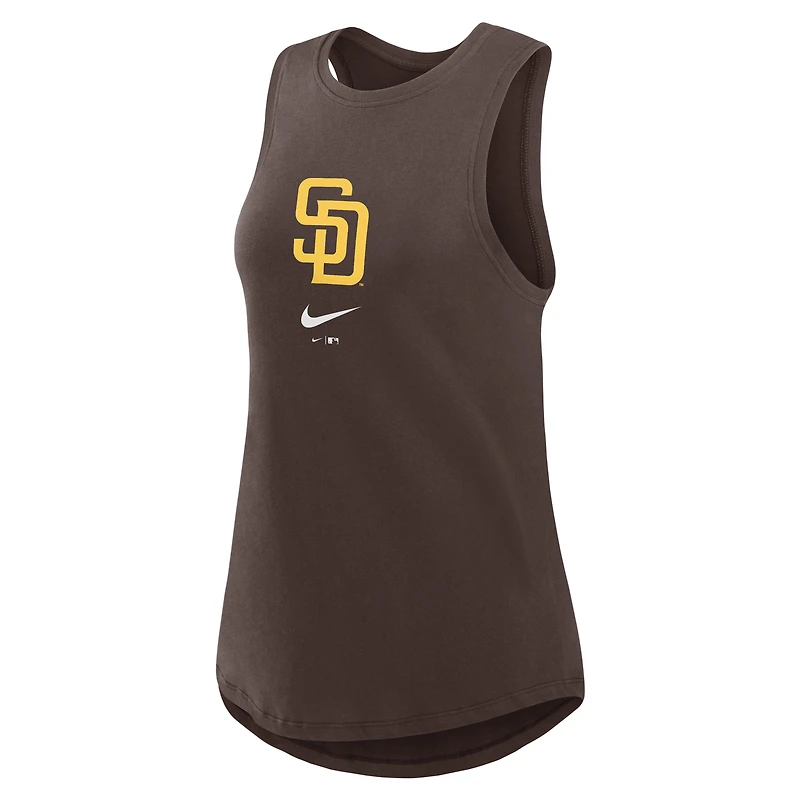 Women's Nike Brown San Diego Padres Legacy Icon High Neck Dri-FIT Tank Top