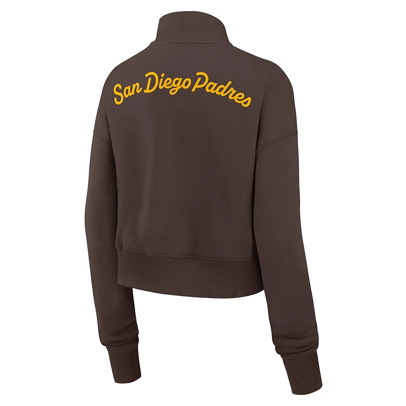 Women's Nike Brown San Diego Padres Primetime Phoenix Fleece Half-Zip Sweatshirt