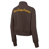 Women's Nike Brown San Diego Padres Primetime Phoenix Fleece Half-Zip Sweatshirt