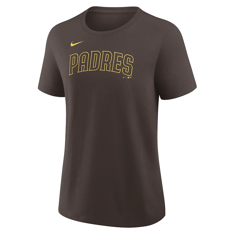 T-shirt Nike pour femme Fernando Tatis Jr. marron des Padres de San Diego, avec nom et numéro