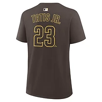 Women's Nike Fernando Tatis Jr. Brown San Diego Padres Name & Number T-Shirt
