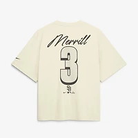 Women's Nike Jackson Merrill Cream San Diego Padres Premium Essentials Boxy Name & Number T-Shirt