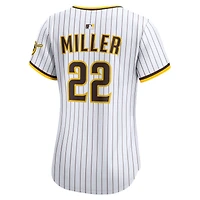 Maillot Nike Mason Miller blanc pour femme, édition limitée, des Padres de San Diego à domicile