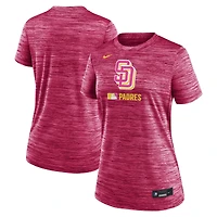 T-shirt Nike rose authentique City Connect Velocity Dri-FIT pour femme, collection San Diego Padres