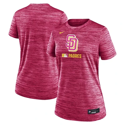 T-shirt Nike rose authentique City Connect Velocity Dri-FIT pour femme, collection San Diego Padres