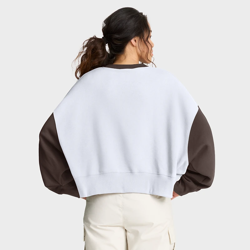 Women's Nike White/Brown San Diego Padres Oversized High Hip Fleece Sweatshirt