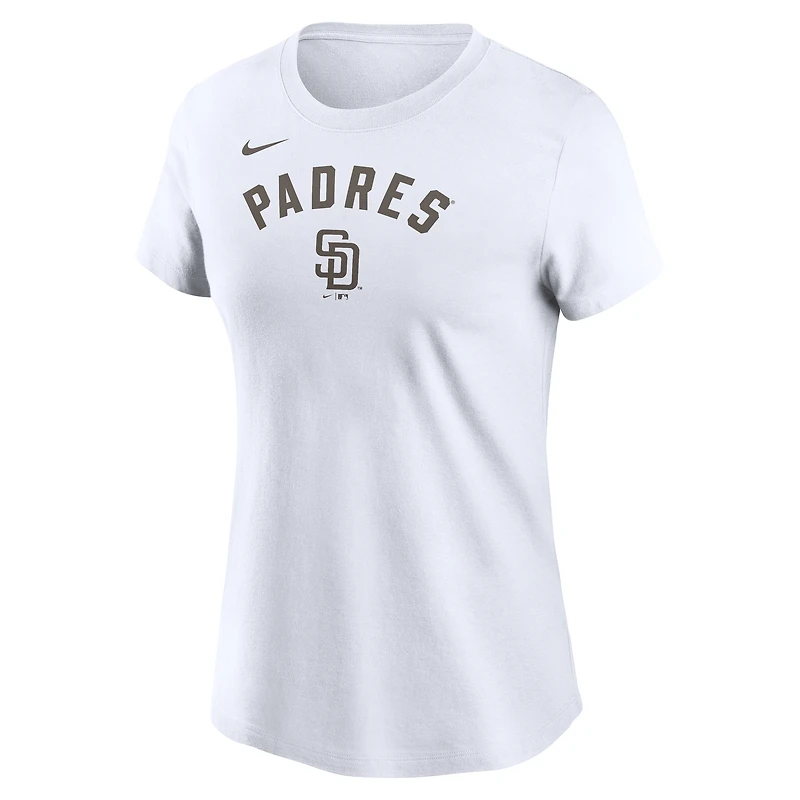 T-shirt Nike blanc Team Arch pour femme San Diego Padres