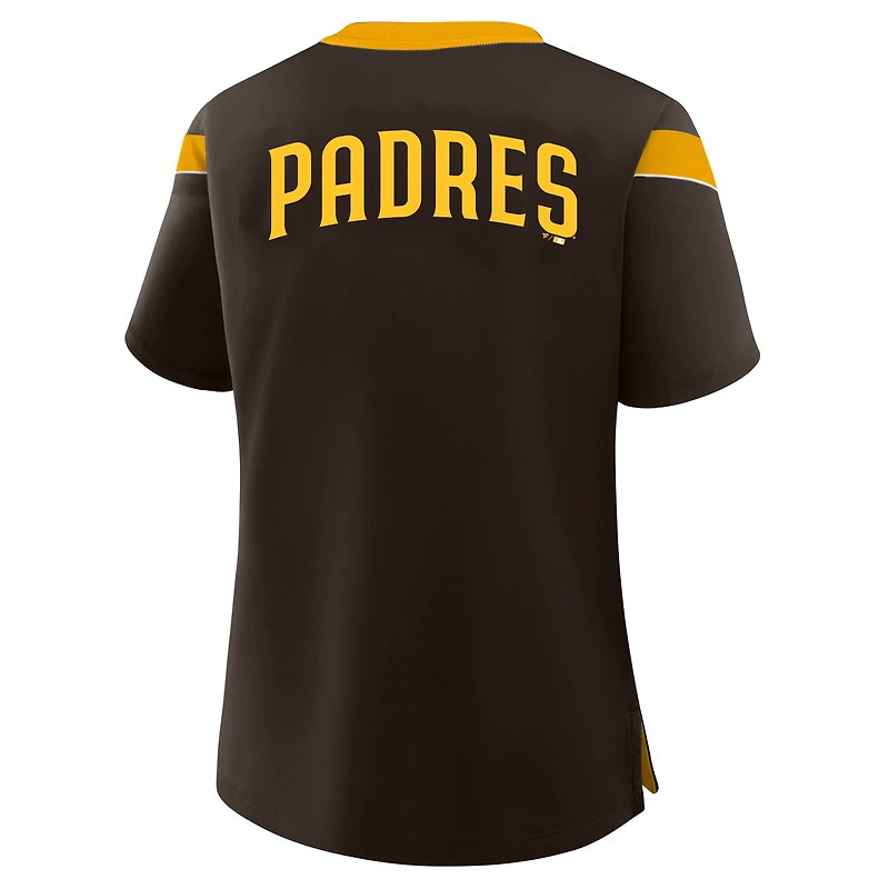 Women's Profile Brown San Diego Padres Plus Lace-Up T-Shirt