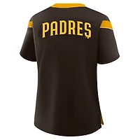 Women's Profile Brown San Diego Padres Plus Lace-Up T-Shirt