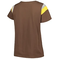 T-shirt marron à encolure dégagée grande taille Profile pour femmes des Padres de San Diego