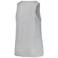 Women's Soft as a Grape Steel San Diego Padres Plus Curvy High Neck Tri-Blend Tank Top