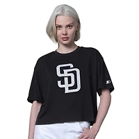 T-shirt court noir pour femme des Padres de San Diego Holy Grail