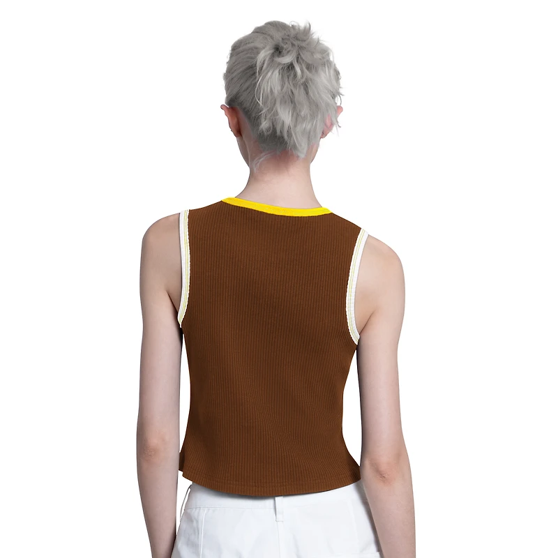 Women's Starter  Brown San Diego Padres Cooperstown Play the Ball Crop Tank Top