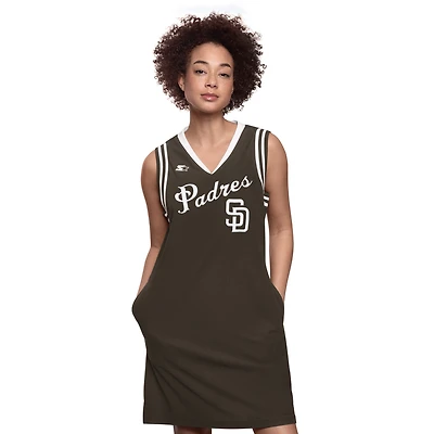 Women's Starter  Brown San Diego Padres Fast Track Sneaker V-Neck Dress