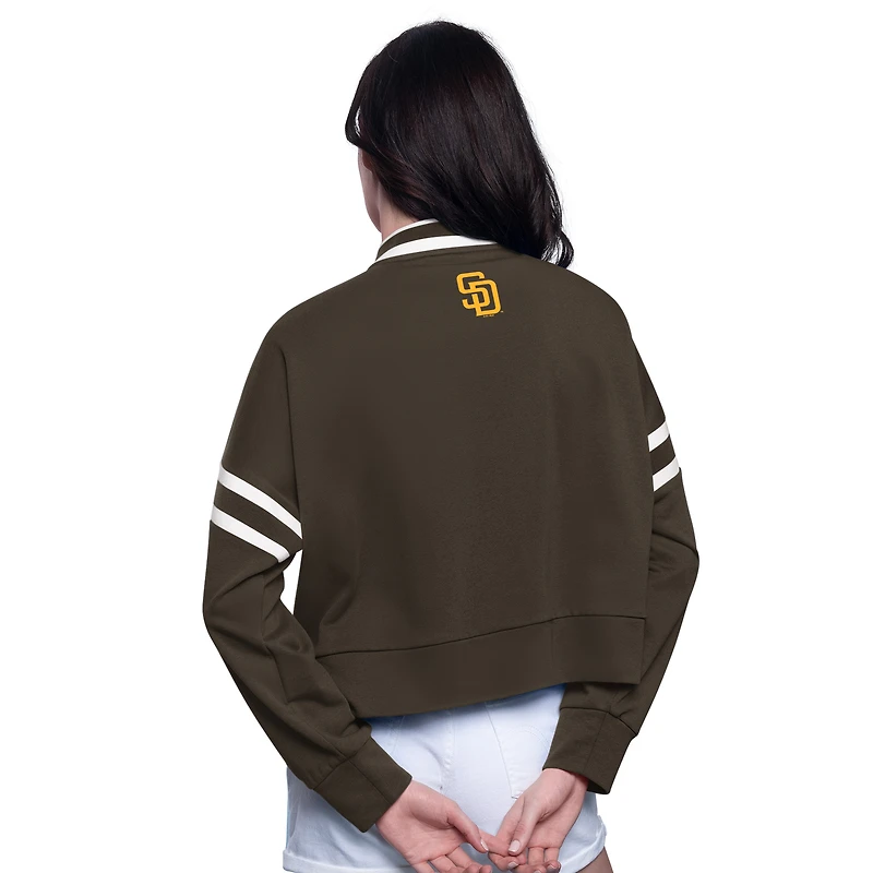 Sweat-shirt court Starter Brown Power Play pour femme des Padres de San Diego