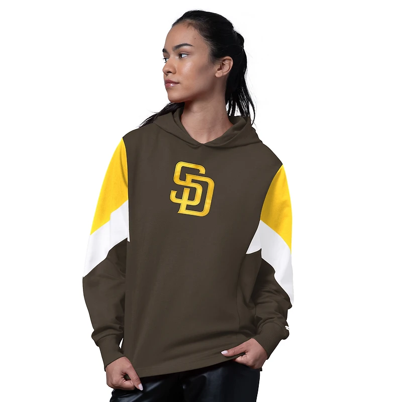 Women's Starter  Brown San Diego Padres Scrimmage Pullover Hoodie