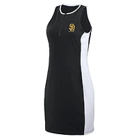 Robe WEAR by Erin Andrews noire sans manches à blocs de couleurs des Padres San Diego pour femmes