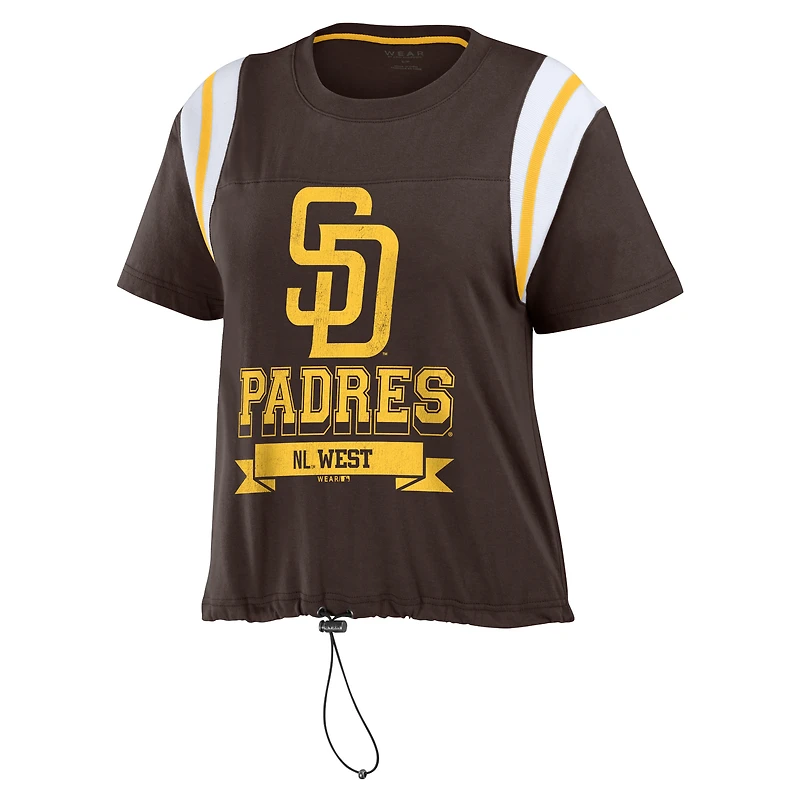 T-shirt WEAR by Erin Andrews marron San Diego Padres color block cintré