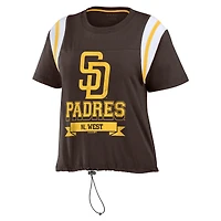 T-shirt WEAR by Erin Andrews marron San Diego Padres color block cintré