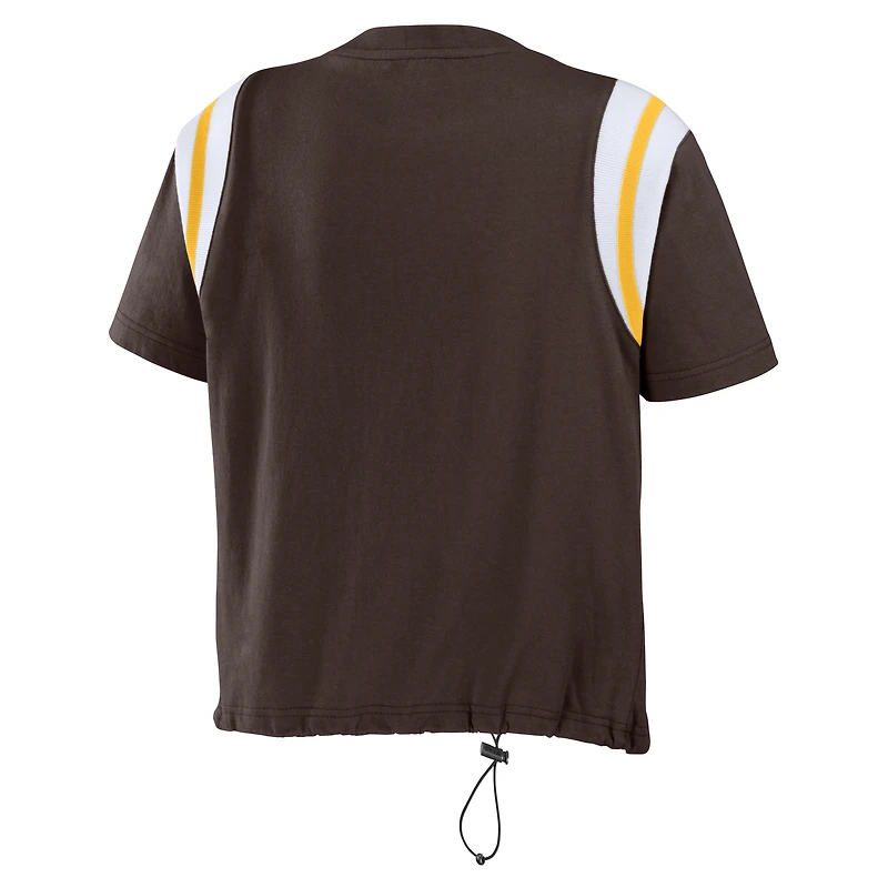 T-shirt WEAR by Erin Andrews marron San Diego Padres color block cintré