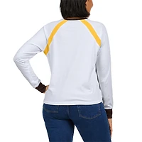 WEAR by Erin Andrews T-shirt blanc à manches longues raglan des San Diego Padres pour femmes
