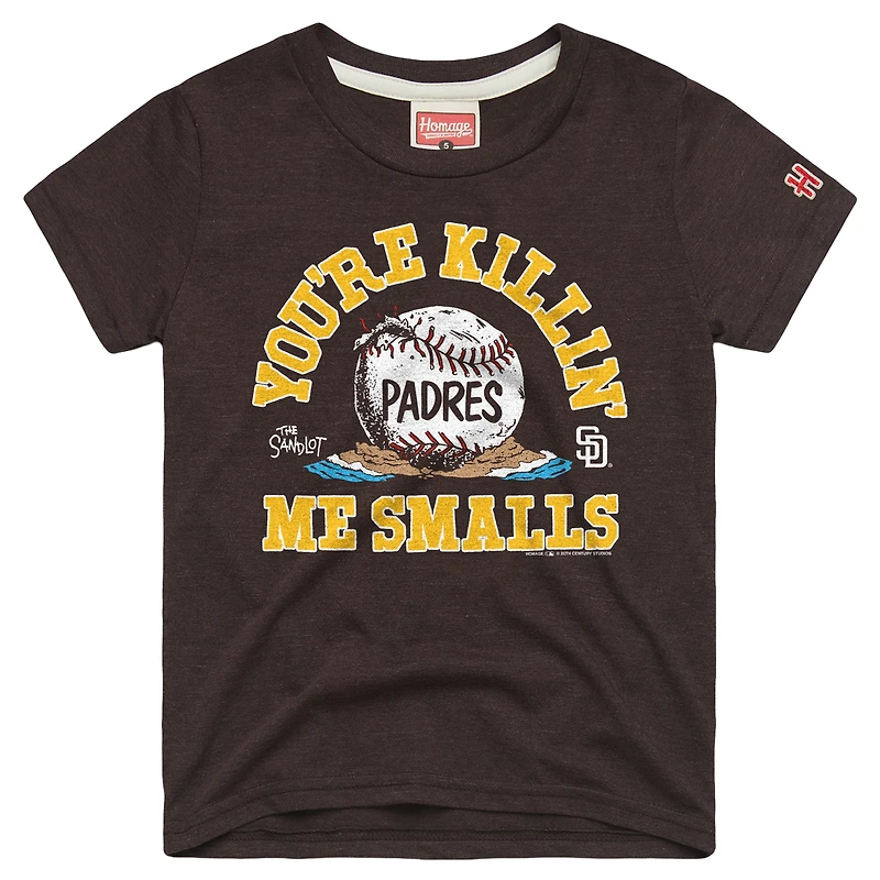 T-shirt marron hommage aux Padres de San Diego x The Sandlot pour jeunes