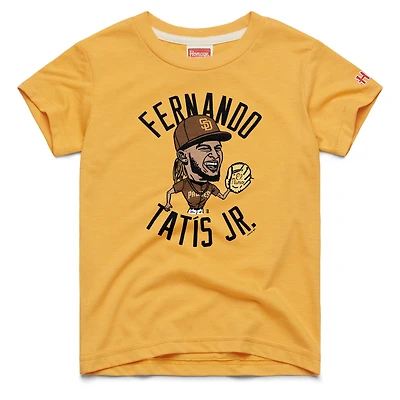 T-shirt tri-blend doré hommage à Fernando Tatis Jr., San Diego Padres, avec caricature