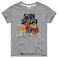 Youth Homage Gray San Diego Padres Mascot Tri-Blend T-Shirt