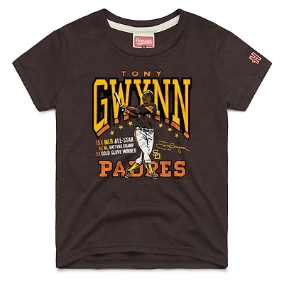 T-shirt à motif graphique Tony Gwynn Brown, collection Cooperstown des Padres de San Diego, pour jeunes.