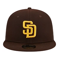 Youth New Era  Brown San Diego Padres 9FIFTY Trucker Snapback Hat