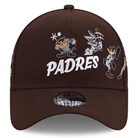 Casquette ajustable New Era marron San Diego Padres Looney Tunes A-Frame 9FORTY pour jeunes