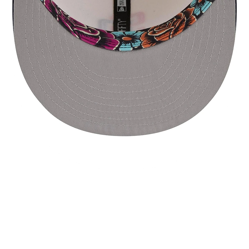 Casquette snapback New Era City Connect 9FIFTY crème/obsidienne pour jeunes, San Diego Padres 2026