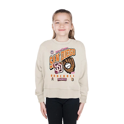 Youth New Era Cream San Diego Padres 2026 City Connect Mineral Wash Fleece Sweatshirt