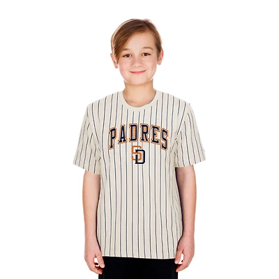 Youth New Era Cream San Diego Padres 2026 City Connect Pinstripe T-Shirt