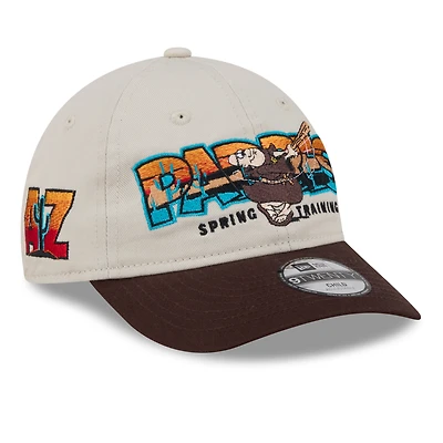 Casquette ajustable New Era Stone/Brown San Diego Padres 2026 Spring Training Fan Pack Batter 9TWENTY pour jeunes