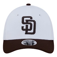 Casquette New Era Flex blanche/marron pour jeunes des Padres de San Diego, modèle 39THIRTY M-Crown
