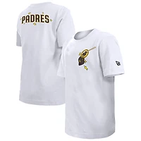 T-shirt New Era blanc pour jeunes avec étoiles et casquette des Padres de San Diego