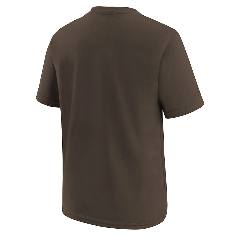 Youth Nike  Brown San Diego Padres Wordmark T-Shirt