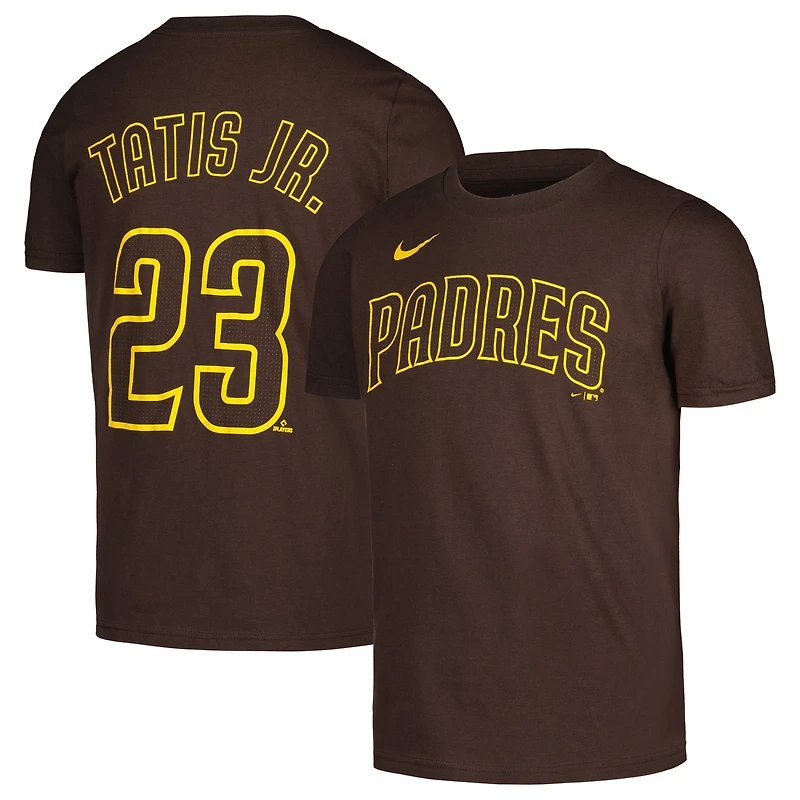 Youth Nike Fernando Tatis Jr. Brown San Diego Padres Name & Number T-Shirt
