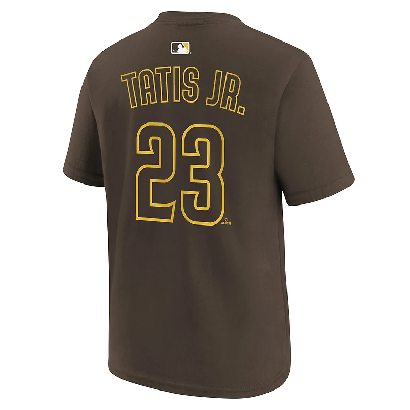Youth Nike Fernando Tatis Jr. Brown San Diego Padres Name & Number T-Shirt