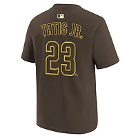 Youth Nike Fernando Tatis Jr. Brown San Diego Padres Name & Number T-Shirt