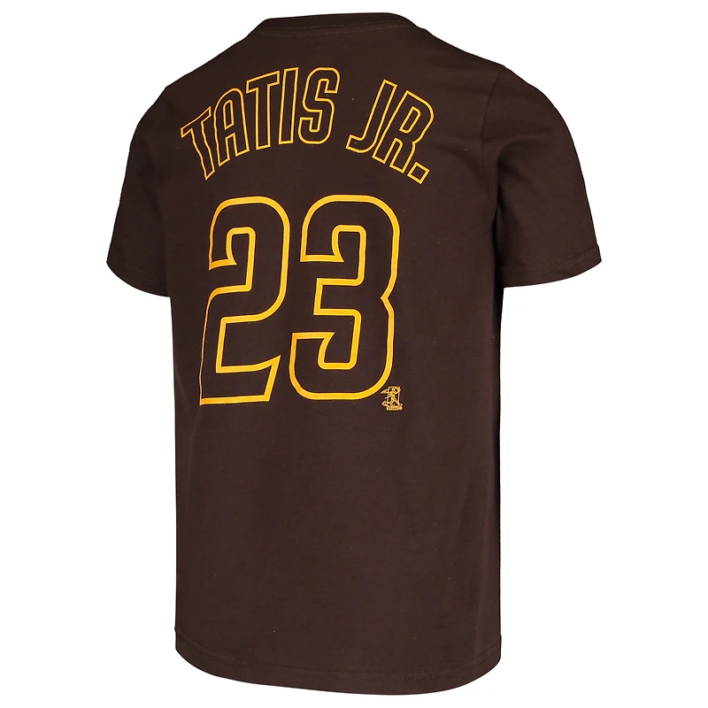 T-shirt Nike Fernando Tatis Jr. marron avec nom et numéro du joueur des San Diego Padres pour jeunes