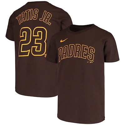 T-shirt Nike Fernando Tatis Jr. marron avec nom et numéro du joueur des San Diego Padres pour jeunes