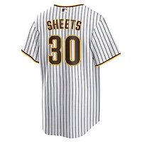 Maillot Nike Gavin Sheets blanc pour jeunes, réplique domicile des Padres de San Diego