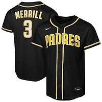 Maillot réplique de joueur Nike Jackson Merrill noir des Padres San Diego pour jeunes