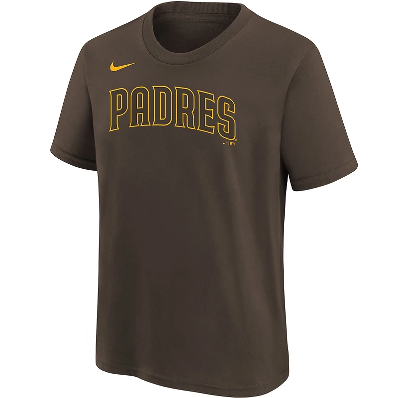 Youth Nike Jackson Merrill Gold San Diego Padres Name & Number T-Shirt