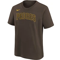Youth Nike Jackson Merrill Gold San Diego Padres Name & Number T-Shirt