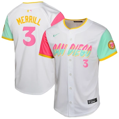 Youth Nike Jackson Merrill White San Diego Padres City Connect Limited Jersey