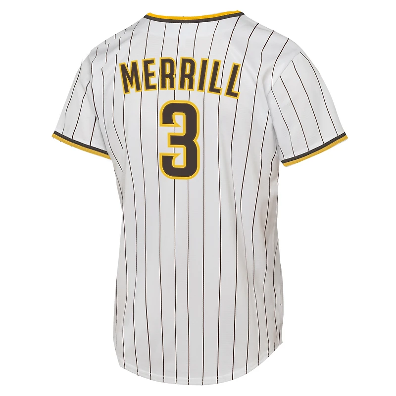 Youth Nike Jackson Merrill White San Diego Padres Home Replica Jersey