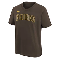 T-shirt Nike pour enfant Manny Machado marron des Padres de San Diego, avec nom et numéro